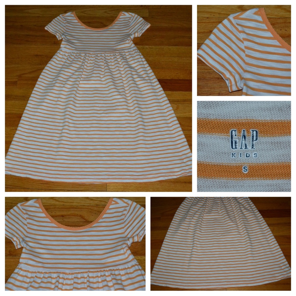 Youth girls GAP Kids striped dress, size S 6-7